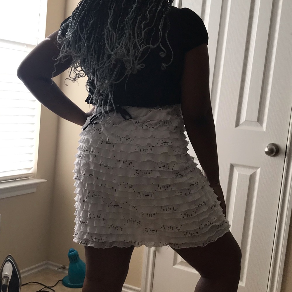 White Ruffle Dress - Picture 2 of 5